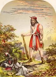 The Pilgrims Found by Giant Despair, from The Pilgrims Progress by John Bunyan, published c.1880